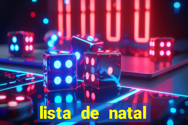 lista de natal para imprimir